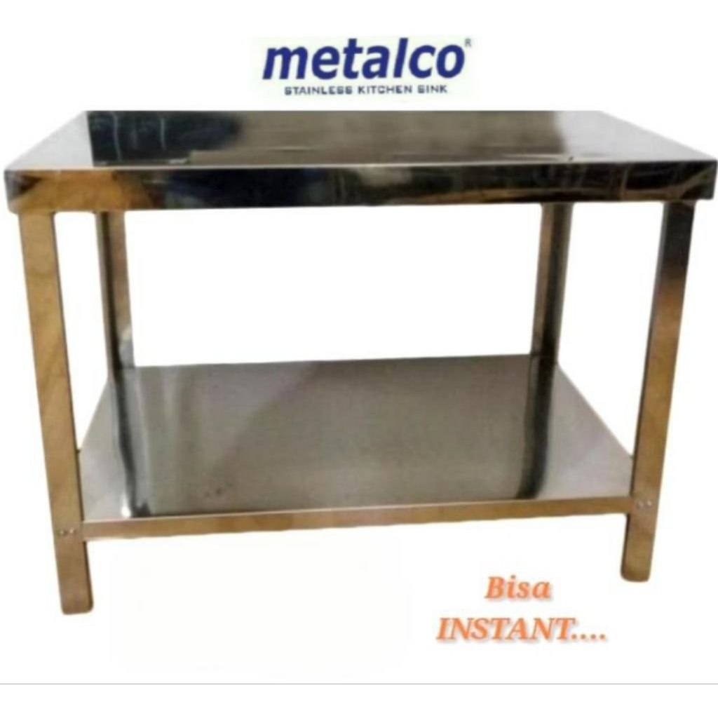 MEJA STAINLESS, MEJA KOMPOR  METALCO. MT2 Tanpa Cover belakang