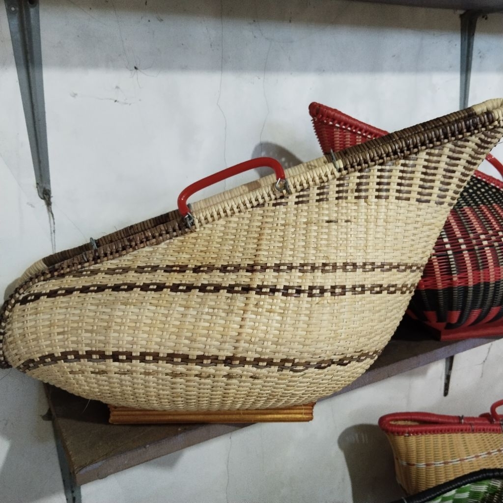 Kiso Ayam Full Rotan Kualitas Terbaik Lentur Awet Pegangan Merah