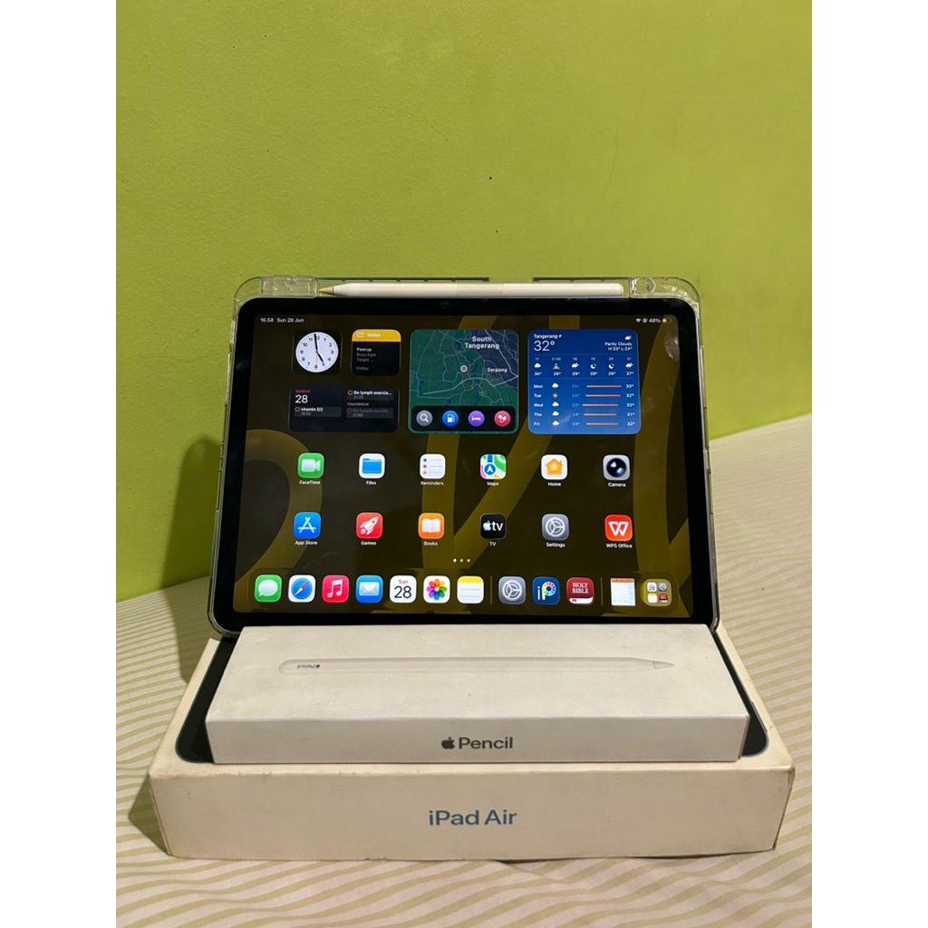 Ipad air 5 64gb dan apple pencil gen 2 second