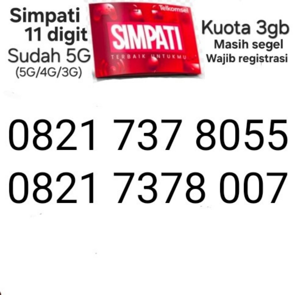 Nomor Cantik Simpati Telkomsel 11 Angka Nomer Telepon HP Handphone 11 Digit Harga paling Murah Termu