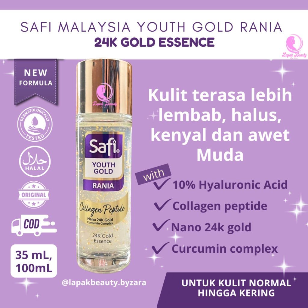 SAFI GOLD WATER ESSENCE PELEMBAB WAJAH ESSENCE Gold 24k