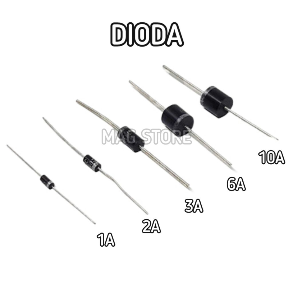 Dioda Elektronik 1A-10A dengan Kualitas Tinggi, Dioda 1 Ampere 2 Ampere 3 Ampere 6 Ampere 10 Ampere 
