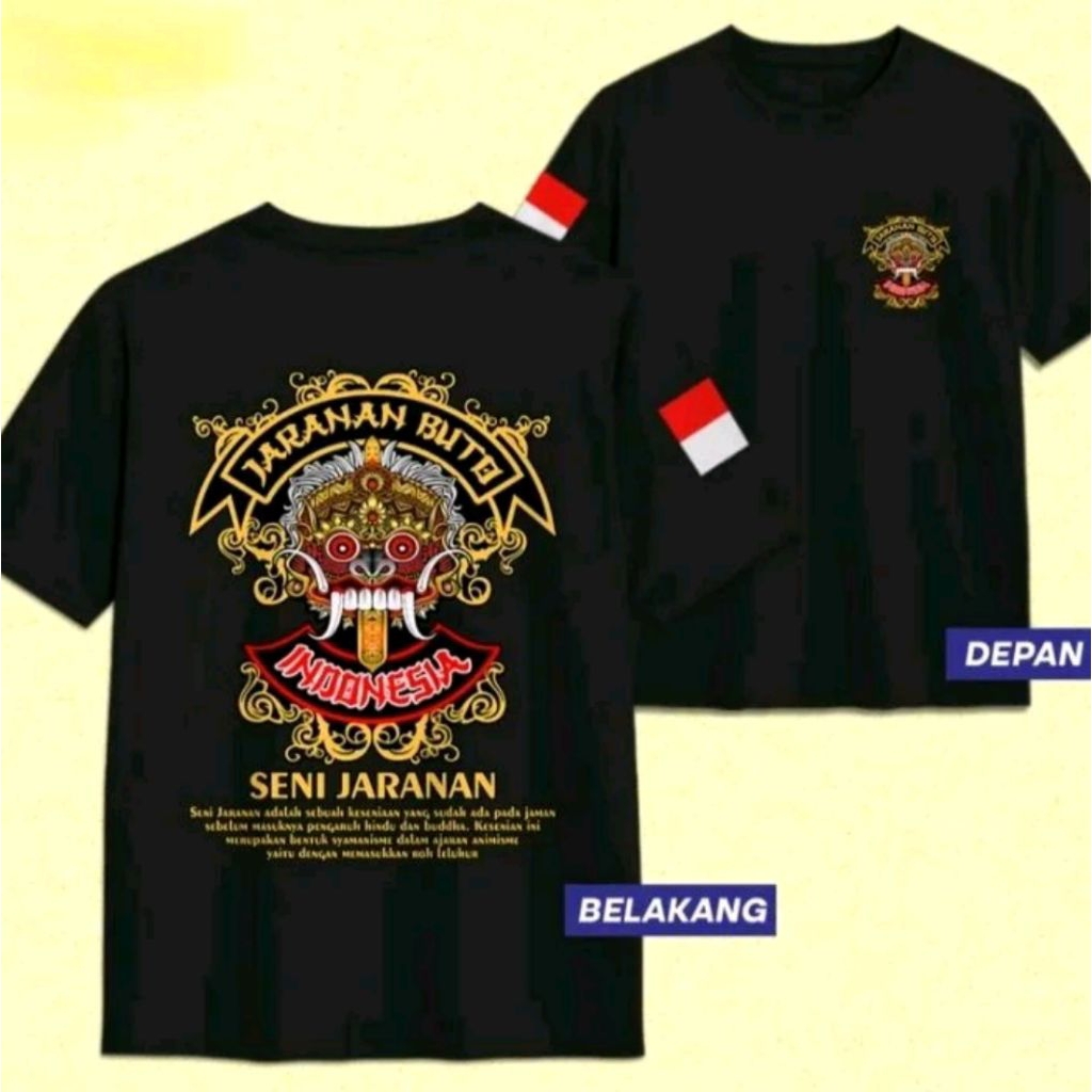 Kaos T-shirt Seni Jaranan Buto Kaos Distro Unisex