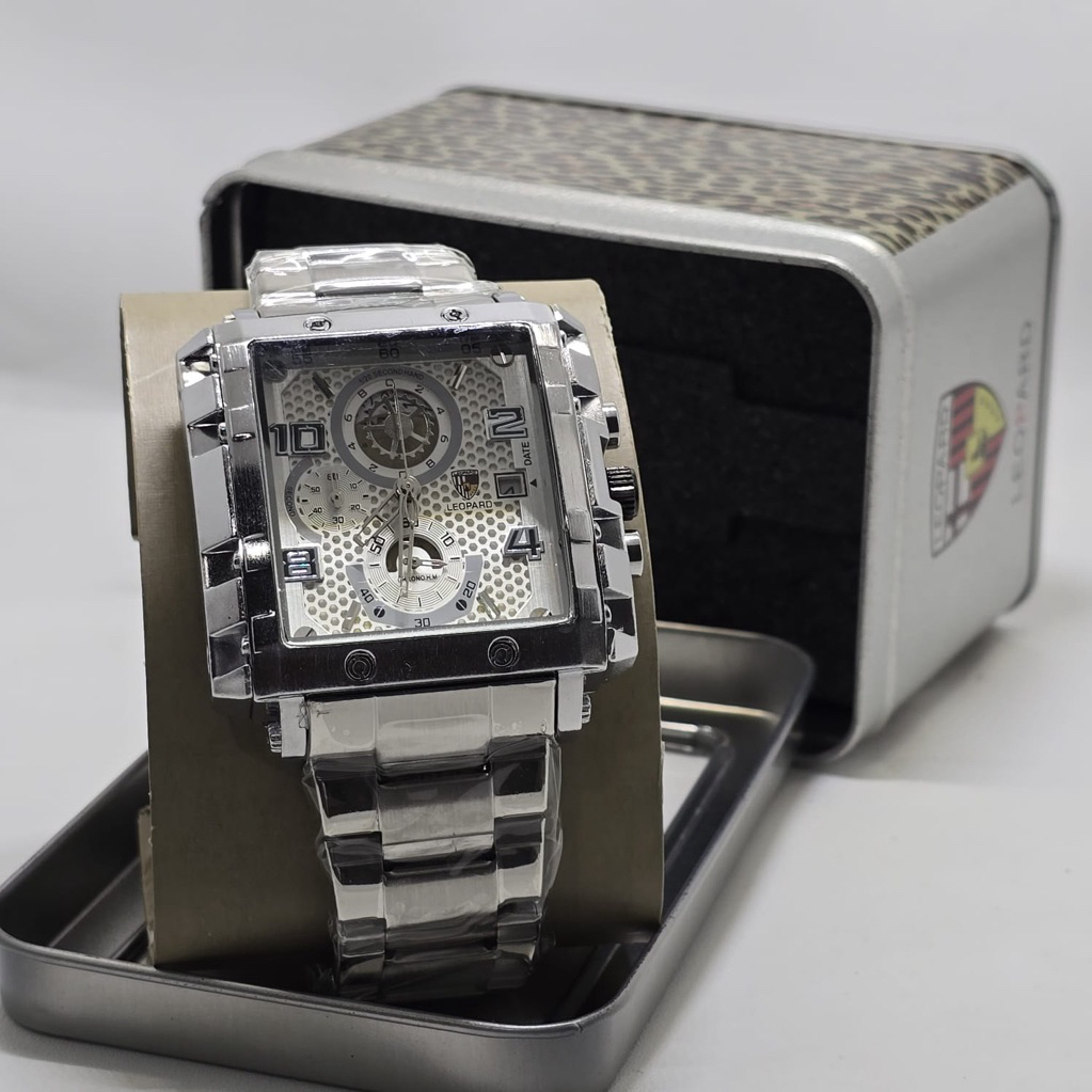 Leopard 8826 Original - Jam Tangan Pria Analog Tanggal Aktif Keren Include Fullset Box + Baterai Cad