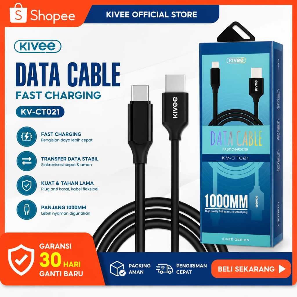 Kabel data Kivee CT021 type c Fast charging