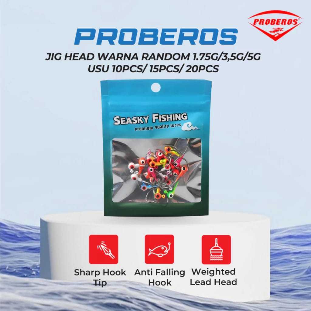 Jig head 5gram Warna warni proberos Tajam kuat soft lure casting Ultralight
