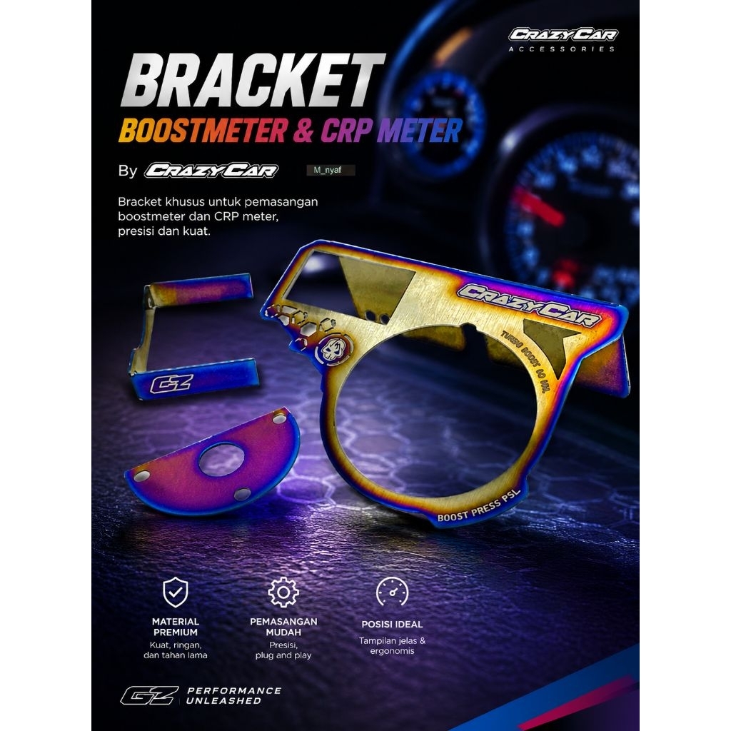 Bracket boost meter + crp meter crazy car thailand