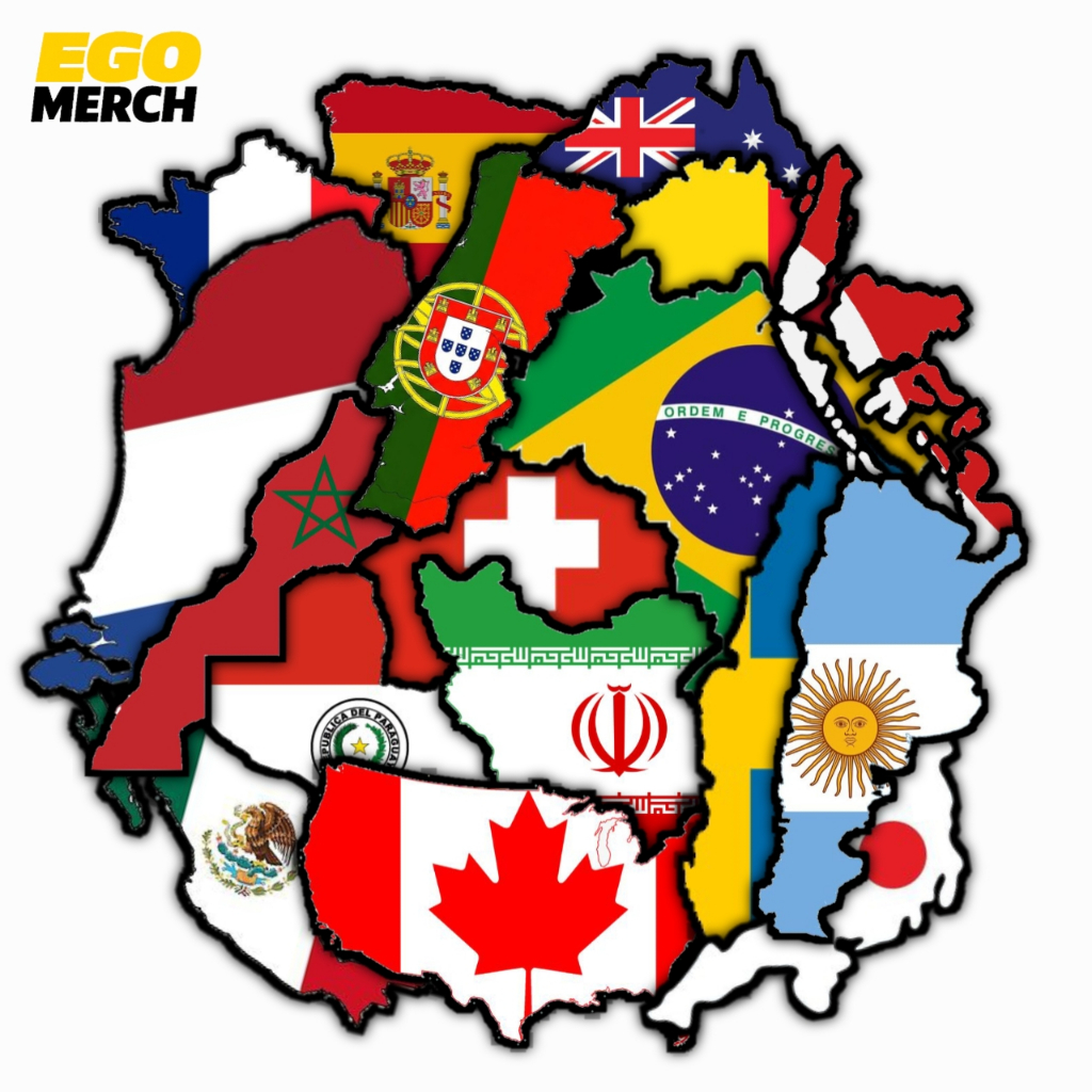 Sticker Negara | Sticker World Map Flag Vinyl Glossy