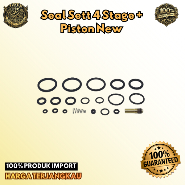 Seal Sett 4 Stage + Piston | Seal Sett Pompa PCP | Seal Sett Komplit Pompa PCP | O-Ring Pompa PCP