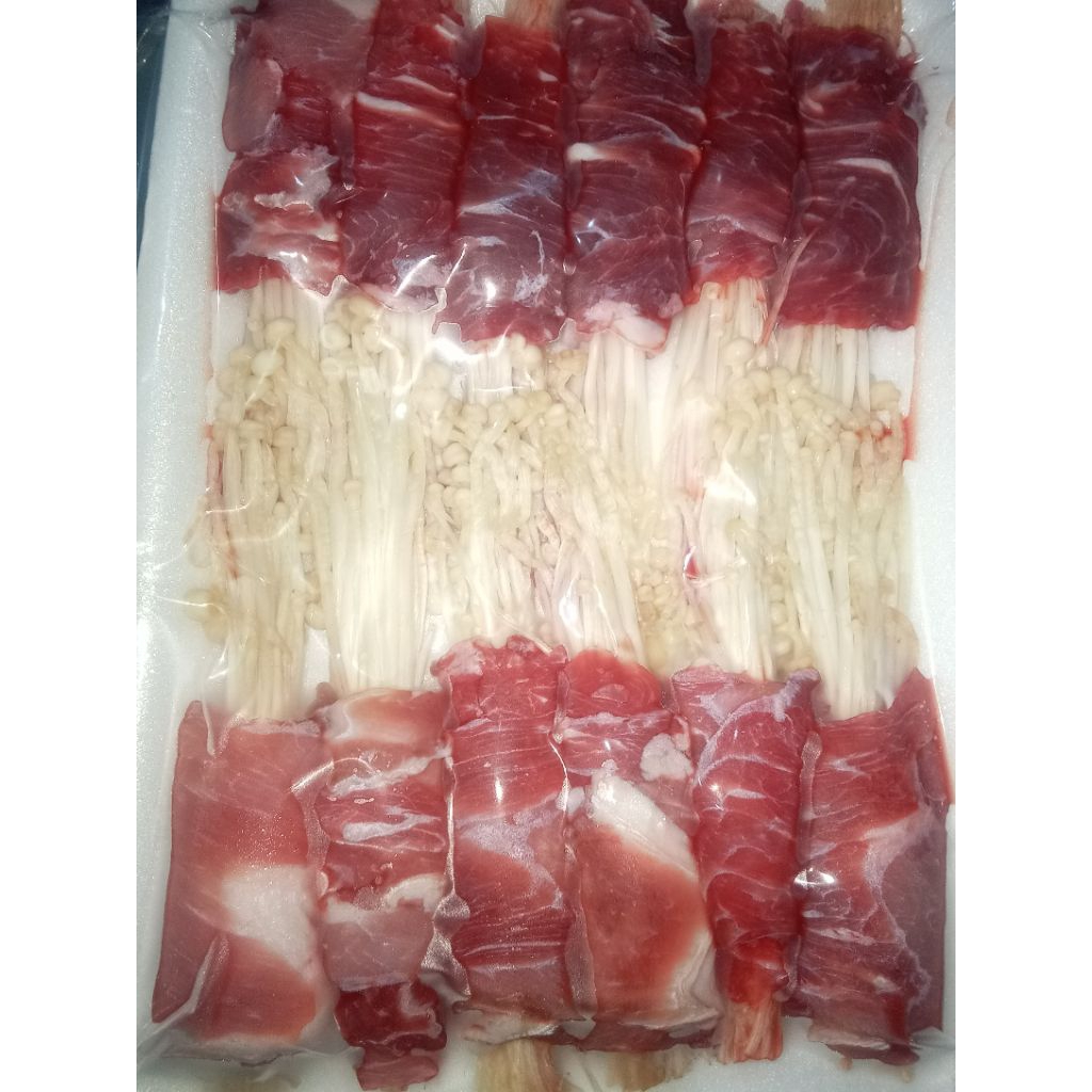 Enoki beef roll