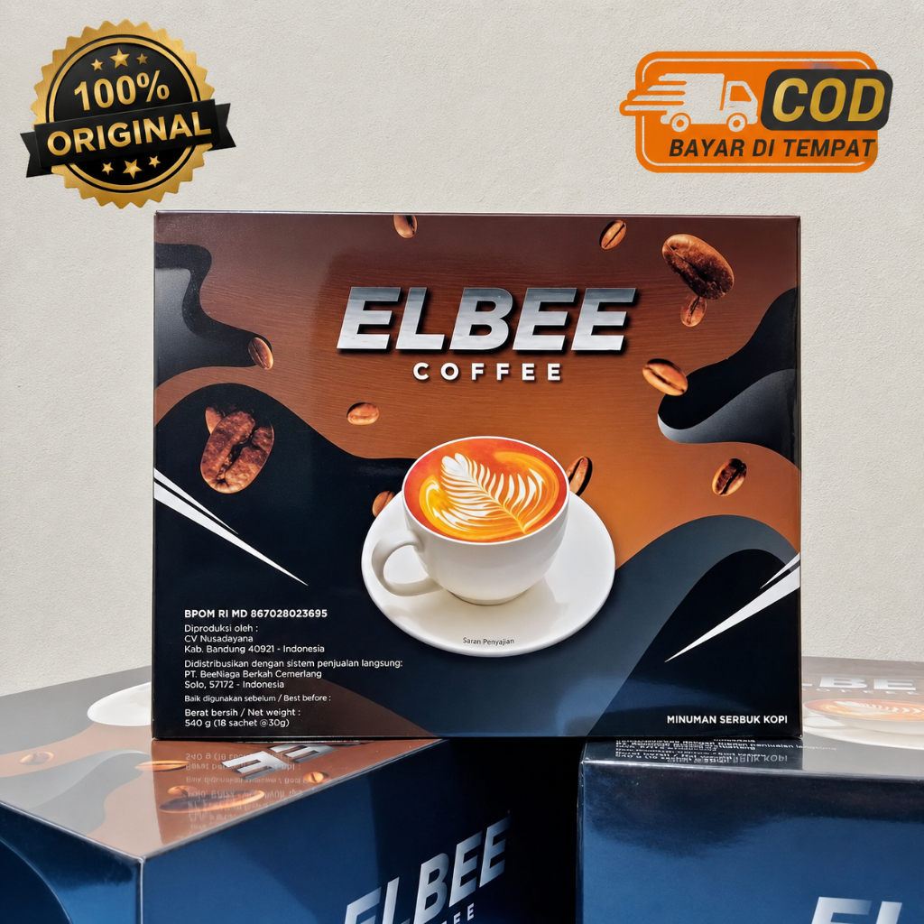 PROMO Elbee Coffe | Kopi Elbee Original 1 Box Isi 10 Sachet