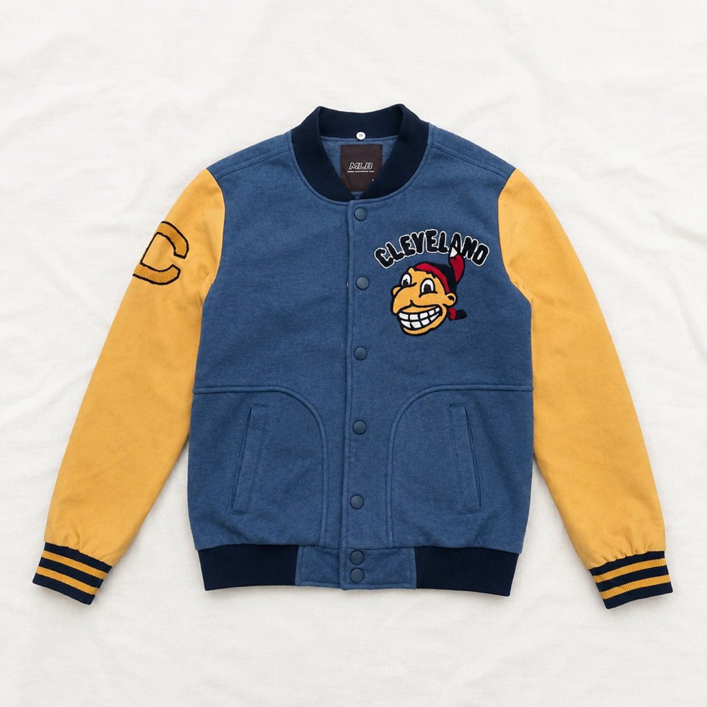 MLB Cleveland Indians Baseball Varsity Jacket Original