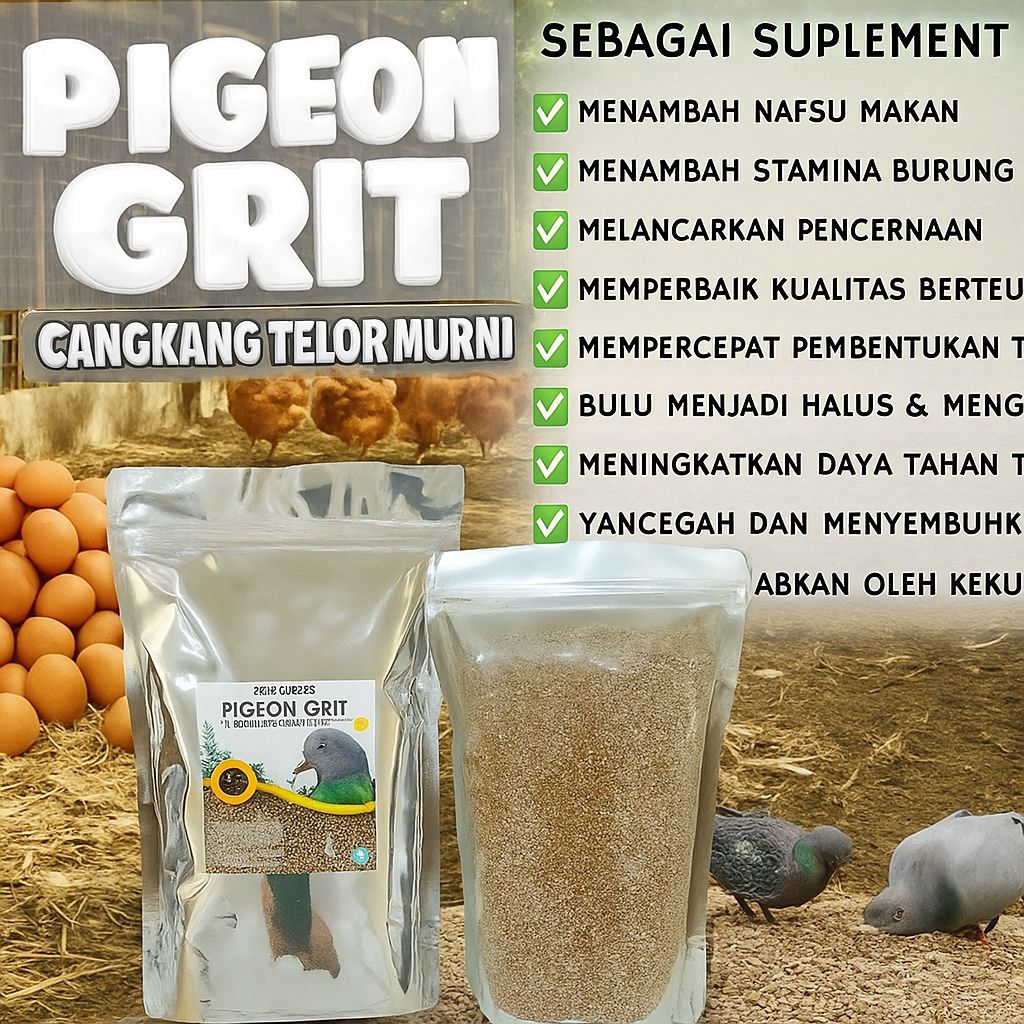 Grit Telor Murni Grit Asinan Merpati telur murni grit plus grit hercules