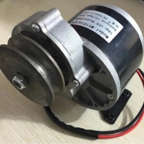 Paket Dinamo Motor Pulley + Bracket Motor Listrik DC High Torque  MY1016Z3 - 350W 24V