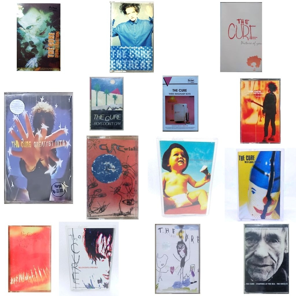 Kaset pita THE CURE - greatest hits - bloodflowers - disintegration - entreat - picture of you - joi