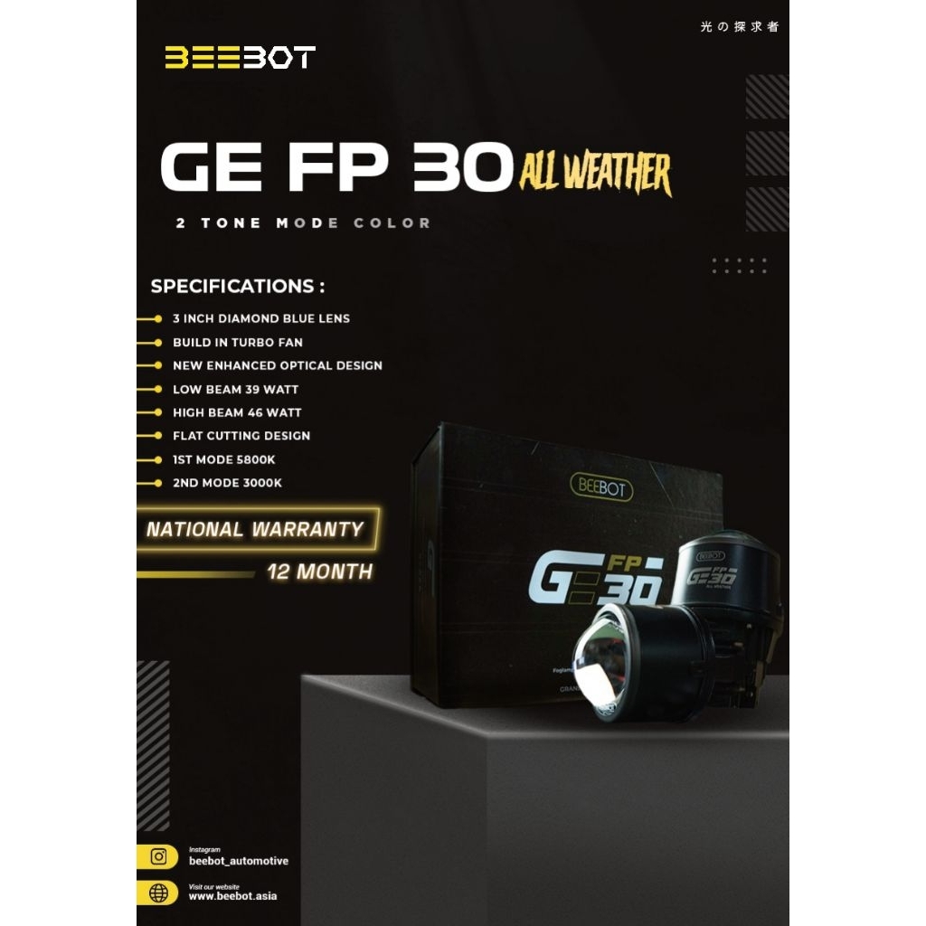 BEEBOT Foglamp GE FP30 MK 2 All Weather