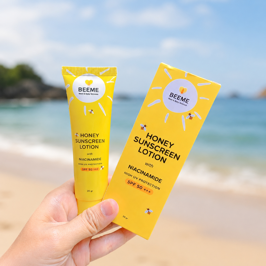 BeeMe Sunscreen SPF 50 PA+++ with Niacinamide | Sunscreen Bayi & Anak Halal BPOM