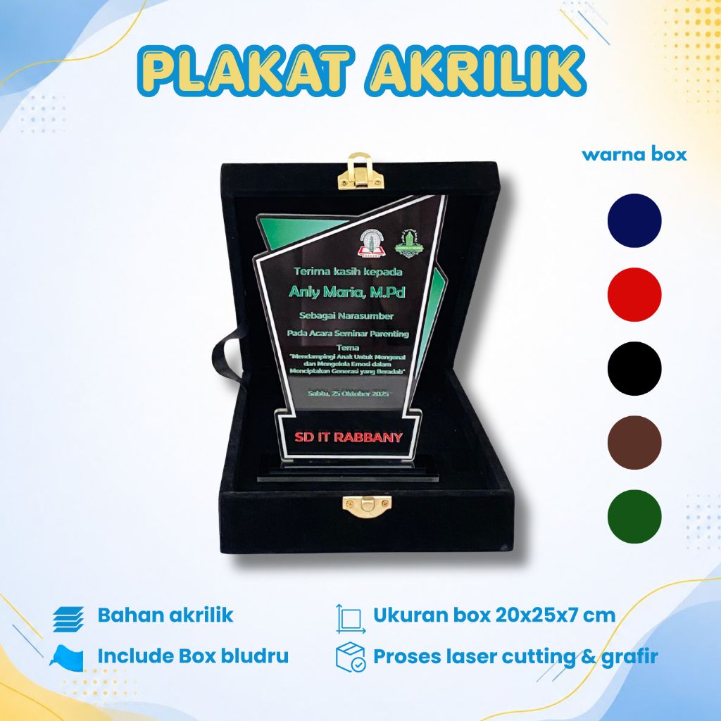 PLAKAT AKRILIK PIAGAM PENGHARGAAN TROPI MEDALI PIAGAM