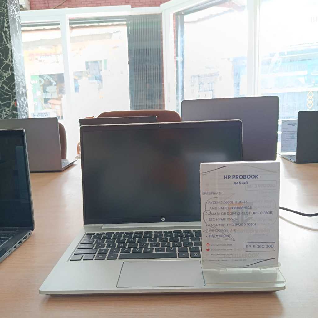 READY LAPTOP HP PROBOOK 445 G8, PEMAKAIAN EX KANTOR, MESIN BADAK TAHAN BANTING