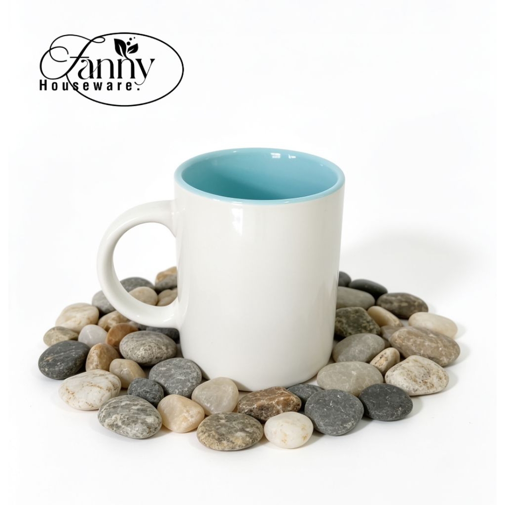 Mug/gelas warna biru solid
