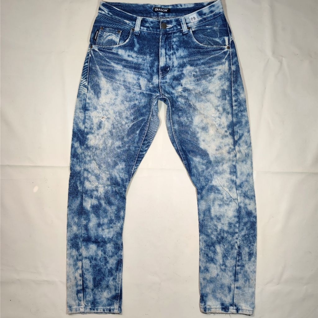 (PERHATIKAN DESKRIPSI) ARSON ACID WASH FADED JEANS