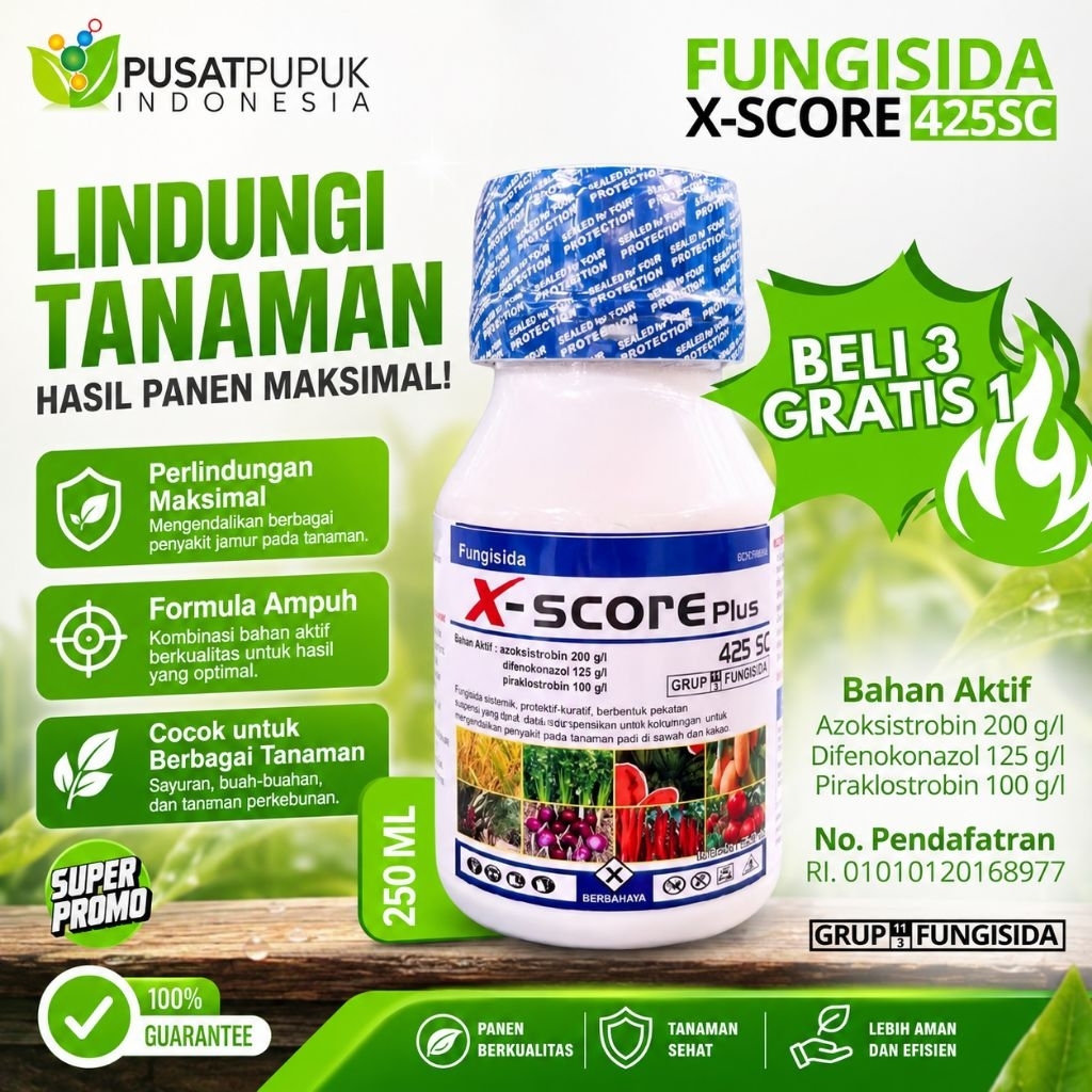 x score fungisida cod atasi karat daun dengan x score
