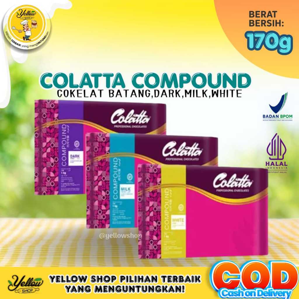 Colatta Dark Compound Chocolate 1kg / White Compound Chocolate Colatta 1kg / Milk Compound Chocolate