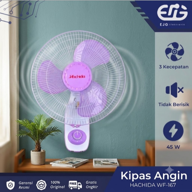 Hachida Kipas Angin Dinding Wall Fan Hachida 16 Inch 16" Hachida WF-167 WF 167
