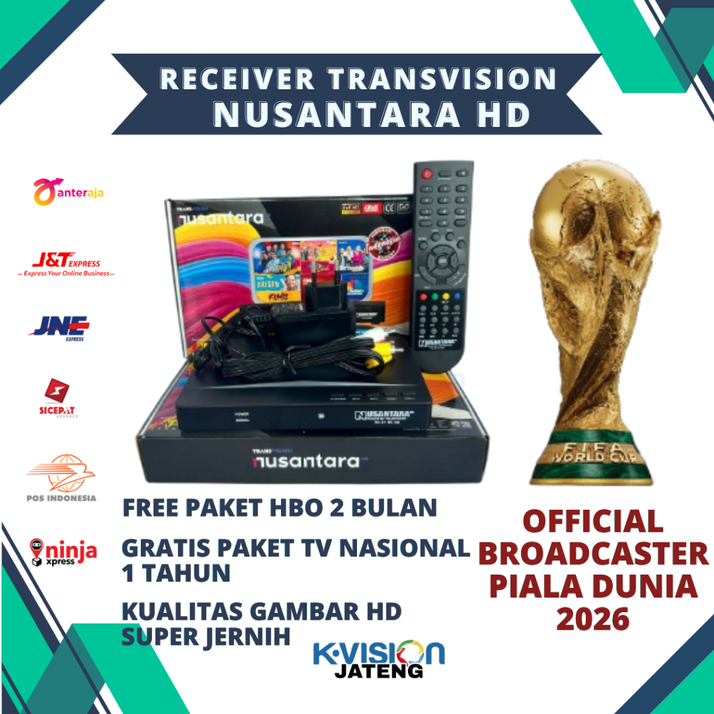 Receiver Parabola Transvision Nusantara HD Support Parabola Mini dan Parabola Jaring Full HD Terbaru