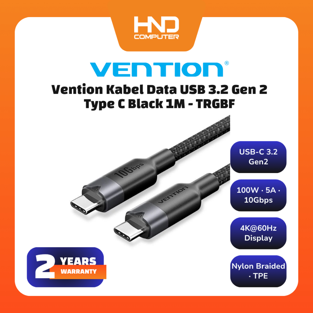 Vention Kabel Data USB 3.2 Gen 2 Type C Black 1M