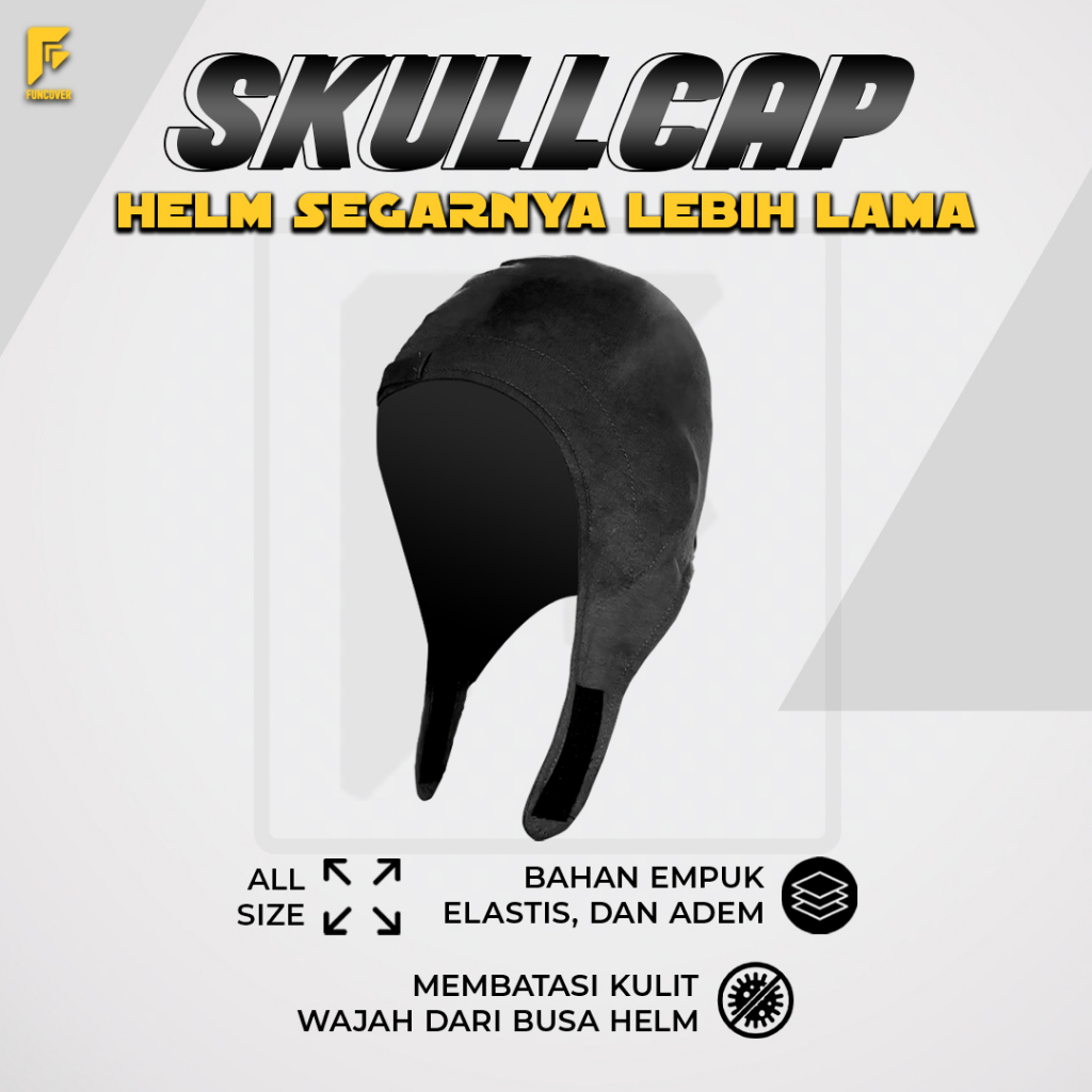 Topi Kupluk Helm Biker Sepeda Motor Skull Cap FUNCOVER
