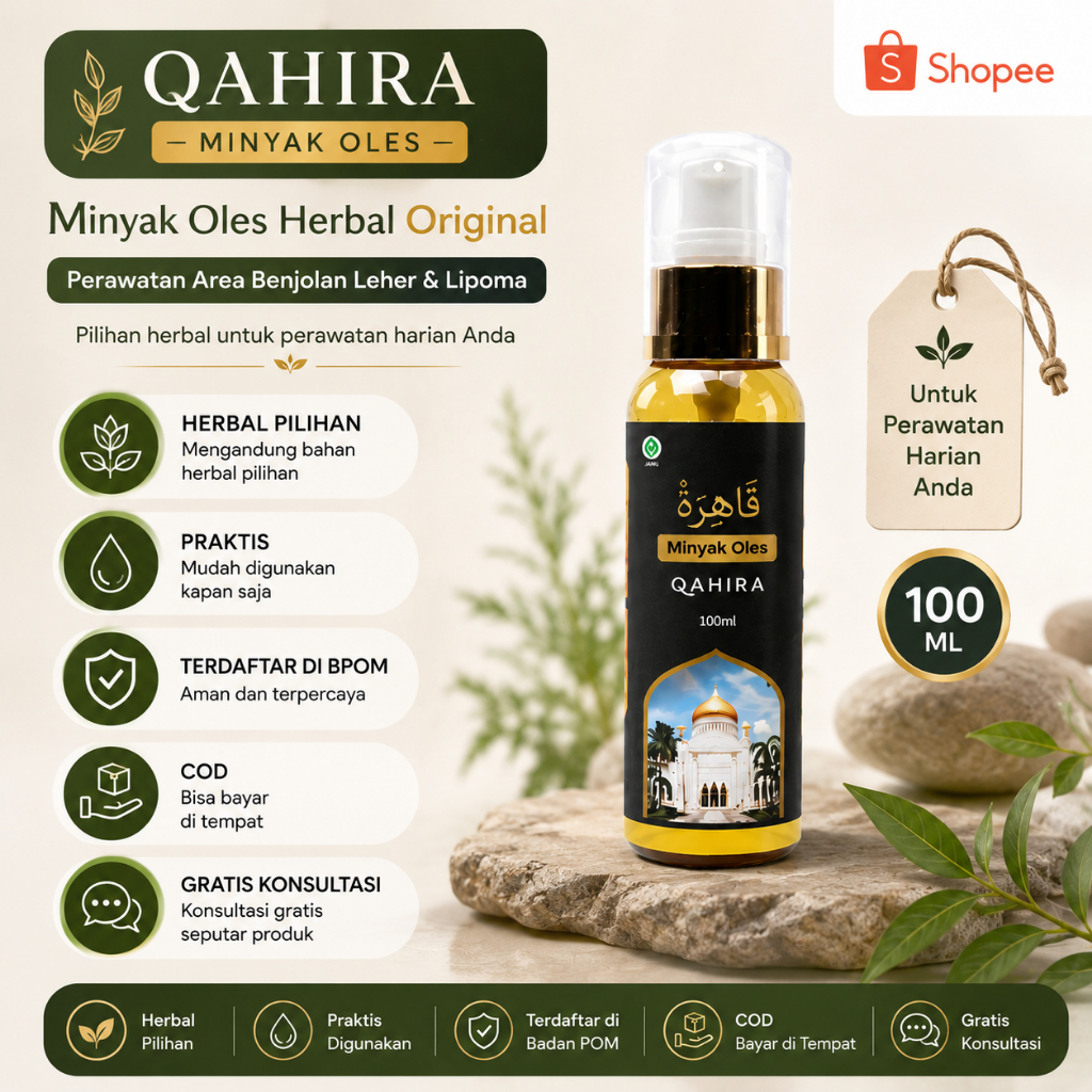 Minyak Qahira Asli 100% Original Minyak Gosok Qahira Minyak Oles Penyembuh Penyakit Halal Bpom