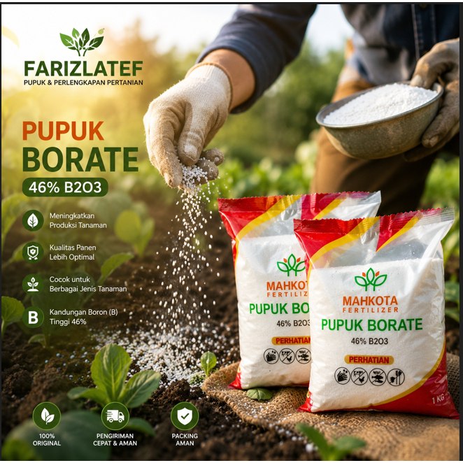 Promo Cod Pupuk Borate Mahkota 1Kg (Kemasan Pabrik) Tanaman Sawit Tanaman Sayur Tanaman Buah ><