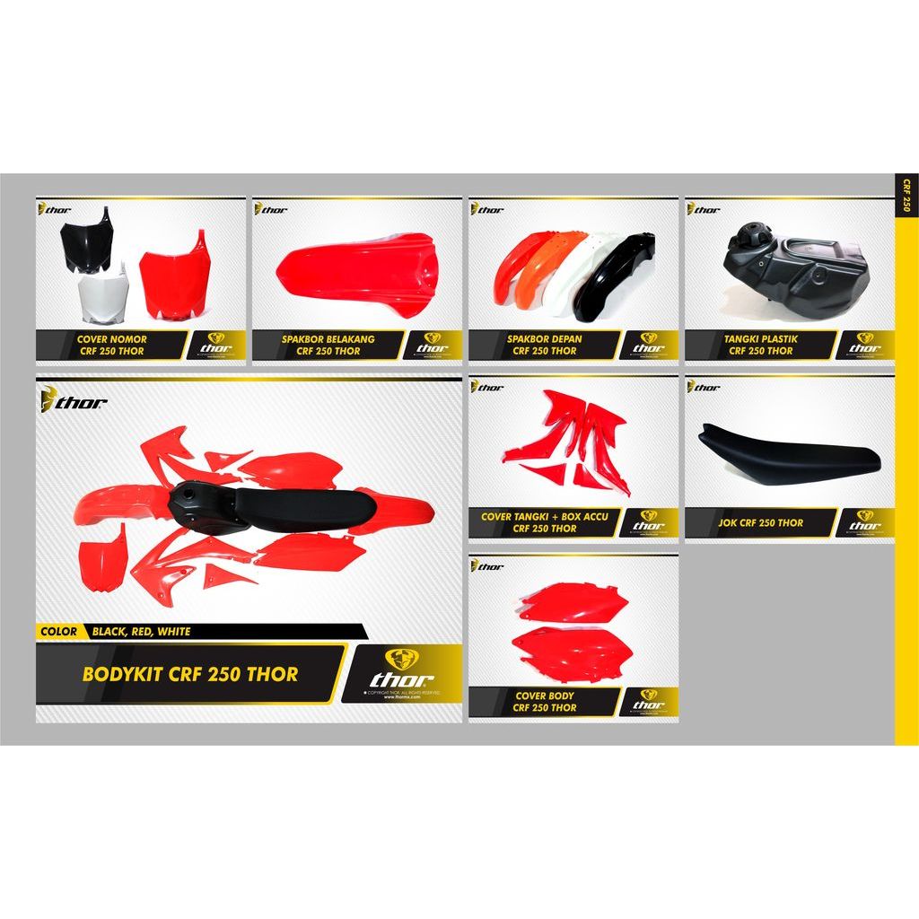 CRF 250 OLD - Body Set | Body Kit Motor Trail Lengkap