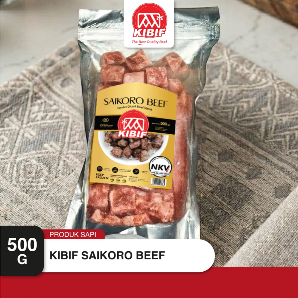 KIBIF Beef Saikoro Cubes 500 Gr