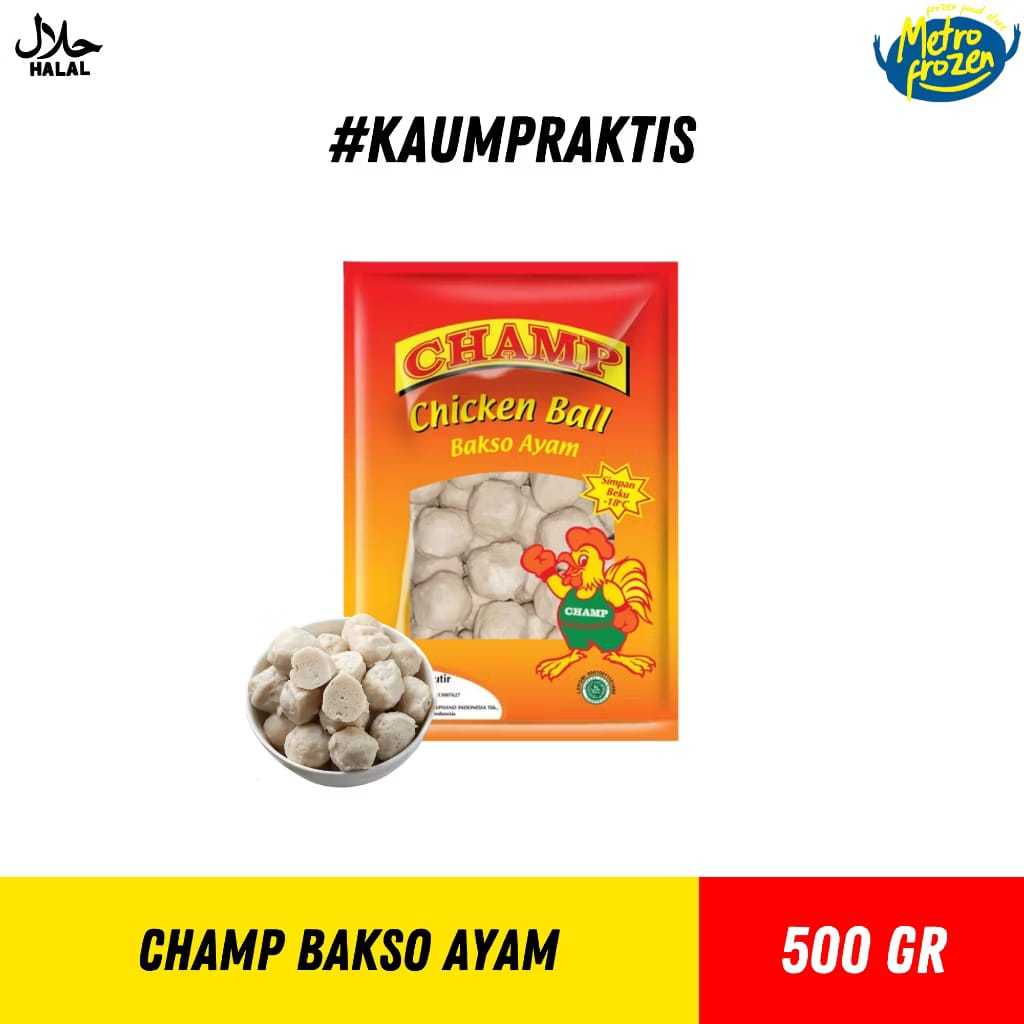 CHAMP Bakso Ayam 500gr //pentol ayam premium //bakso ayam instan Banjarmasin