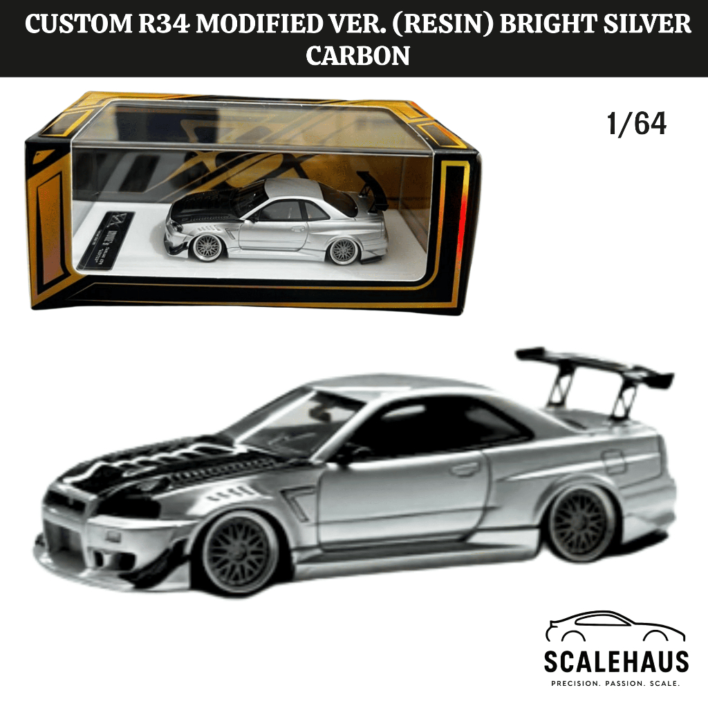 404Error 1/64 Custom R34 Modified Ver. (Resin) Bright Silver Carbon