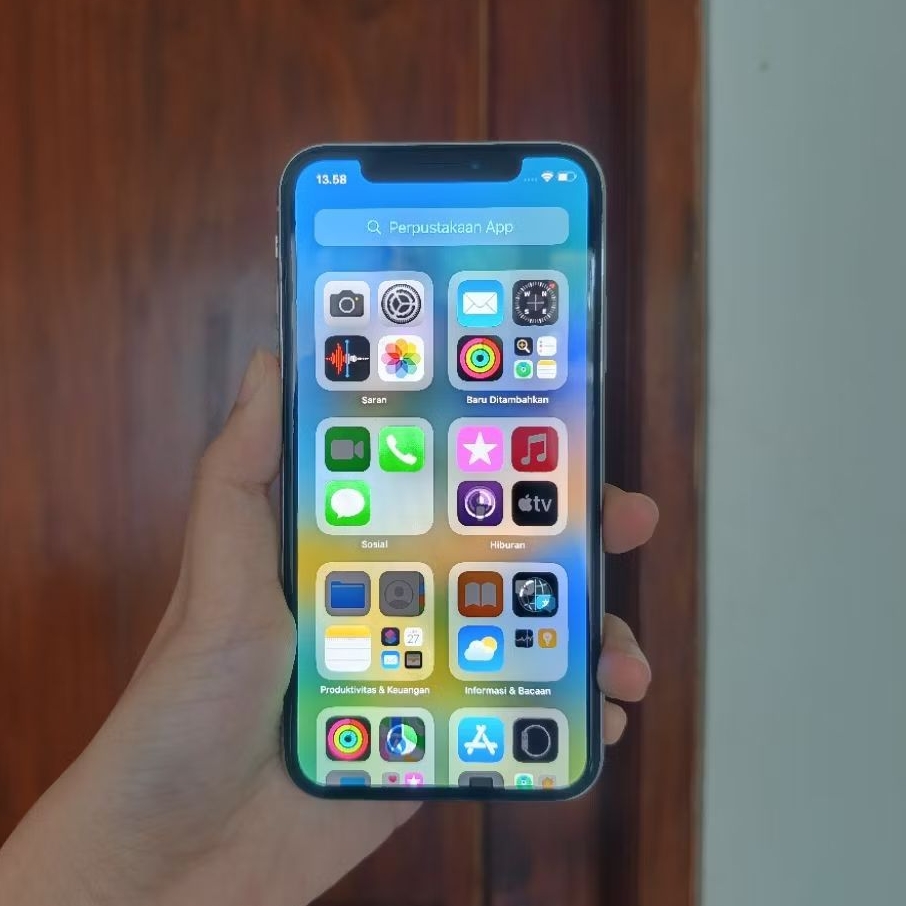 Apple iPhone X Silver iBox PA/A 256 | Unit Only Ori Resmi | Normal No Minus