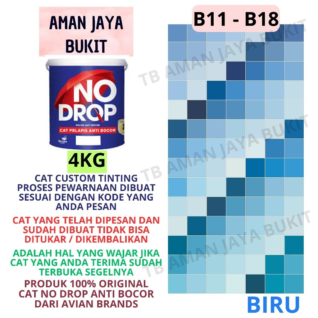 Cat No Drop 4KG Warna Biru Pakai Mesin TINTING 888 Colour Sensation (PART 2)