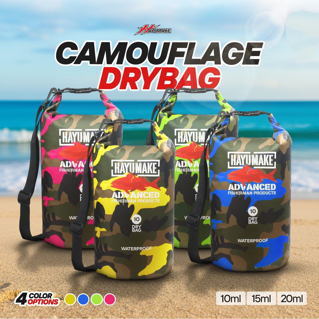Dry Bag Hayumake Waterproof Top Camo - Tas Mancing Anti Air
