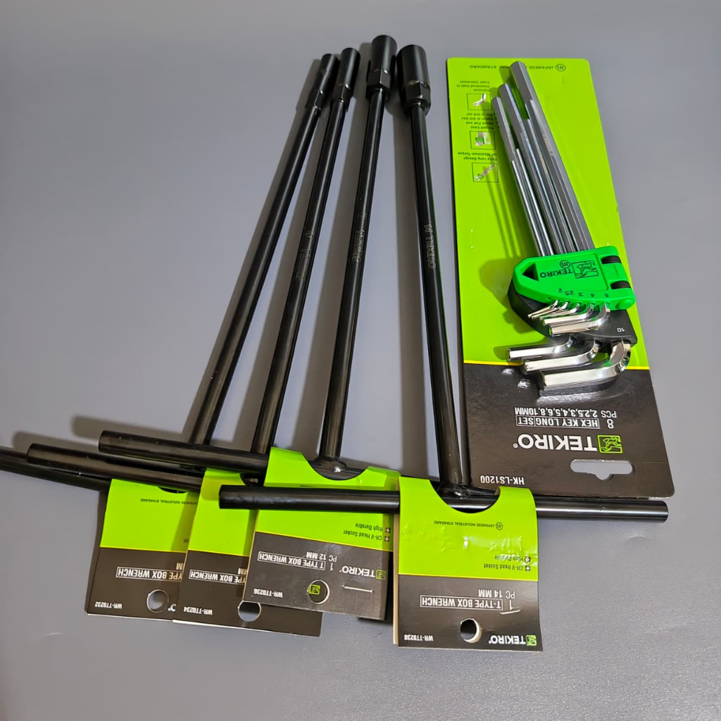 Paket Lengkap Tekiro Kunci T Set 4pcs 8 10 12 14 MM + Kunci l tekiro 1 set lengkap ori ( Panjang )