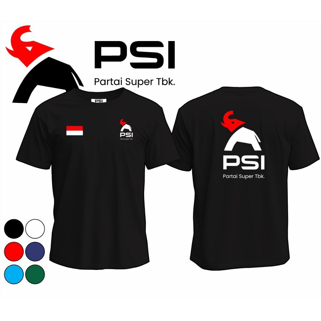 t-shirt PSI Partai Tbk Logo bru cotton Combed 24s distro/kaos PSI terbaru