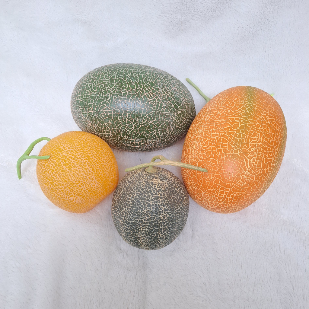 Buah semangka replika melon palsu buah hiasan tiruan buah pajangan etalase buah Buah Artificial hias
