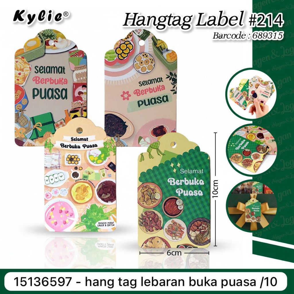 Hang Tag Selamat Berbuka Puasa Ucapan Islami isi 10pcs Tag Ucapan Selamat berbuka Puasa