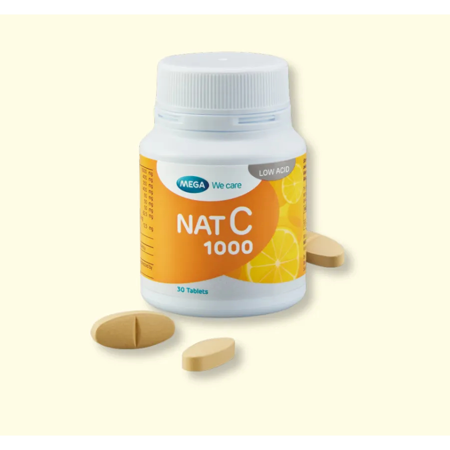 Nat C 1000mg 30's Tablet Mega / Vitamin C 1000mg