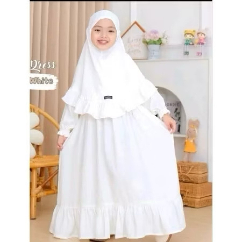 gamis anak perempuan putih | gamis anak set hijab lucu | gamis anak manasik tk sd | gamis anak sekol