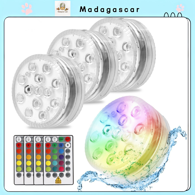 [MADA]Lampu Kolam LED Magnetik Bawah Air | Lampu Kolam Ikan Berwarna, Lampu Lanskap Air dan Lampu Ai