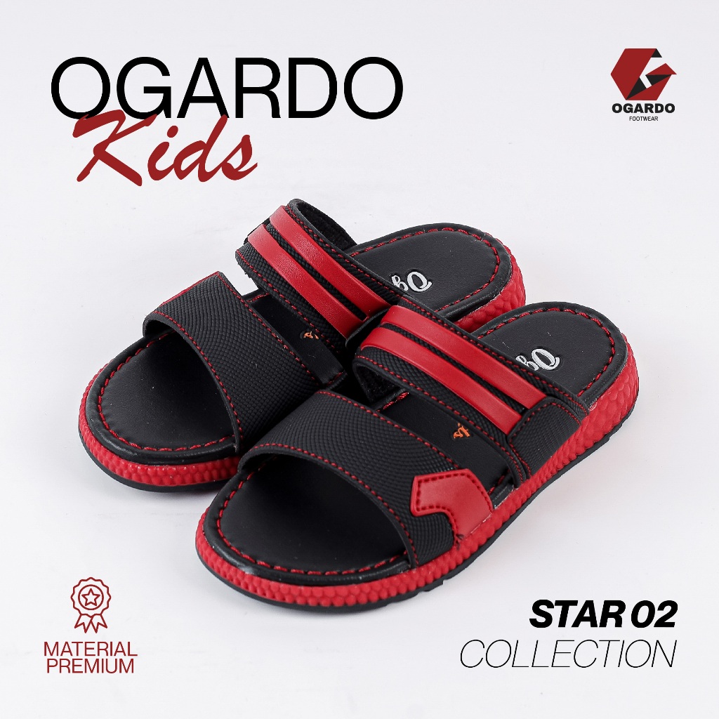 OGARDO STAR 02 - Sandal Anak Cowok Keren Anti Slip Ringan Nyaman Casual Kids