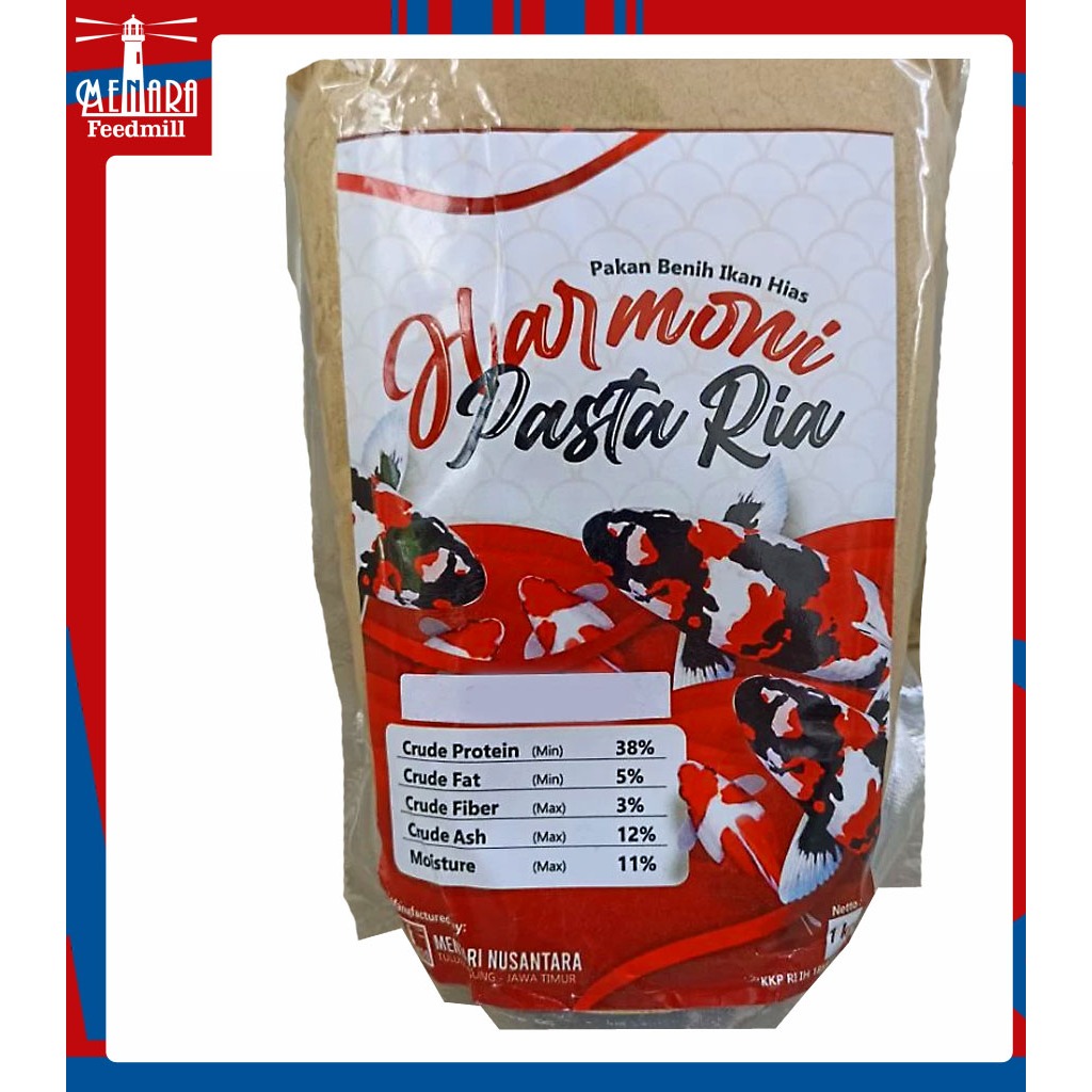 Harmoni Pastaria 1KG Pakan Ikan Hias Powder Burayak Koi Koki
