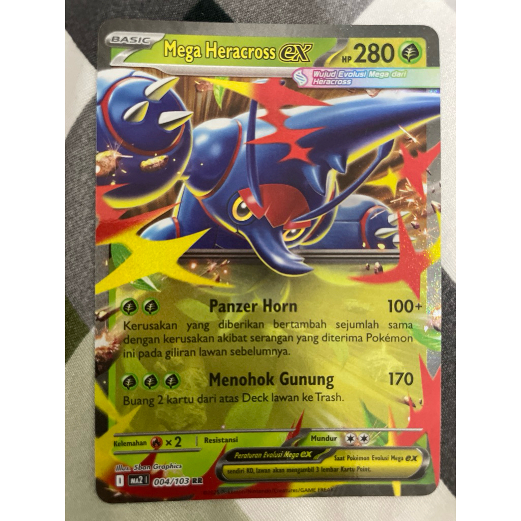 kartu pokemon evolusi mega Panxer Horn